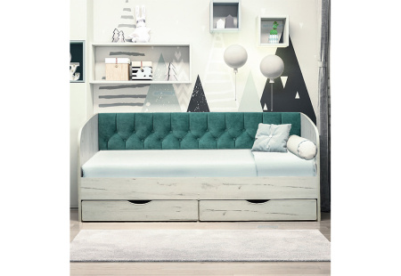 Кровать с продольной мягкой спинкой "Софа №13" от магазина Мебельвозов в Нижнем Новгороде