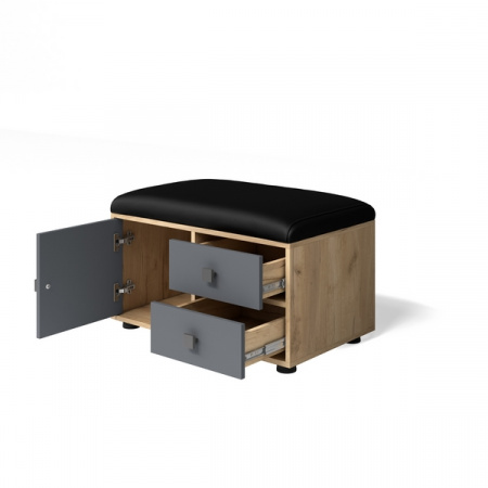 Обувница "Мини-Лайт" МЛ-5 (графит/дуб золотой крафт) от магазина Мебельвозов в Нижнем Новгороде