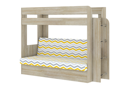 Кровать-Диван 2-х этажная Карамель 75 (дуб сонома светлый) детальное изображение от магазина mebelvozov.ru в Нижнем Новгороде