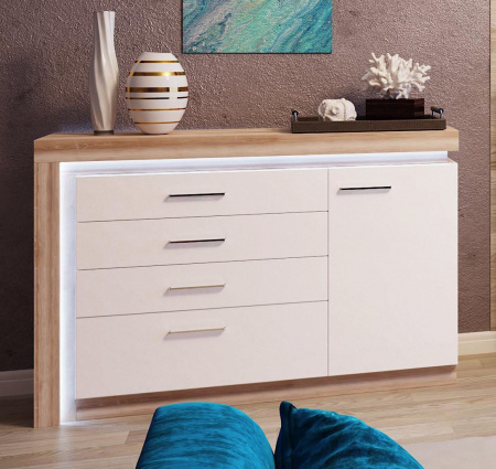 Люмен 03 Комод (белый глянец) от магазина Мебельвозов в Нижнем Новгороде