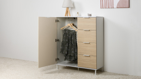 Марвэл Комод 16.234.01 (Белый PE шагрень) от магазина Мебельвозов в Нижнем Новгороде