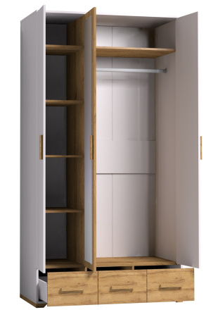 Шкаф для одежды и белья Айрис 444 (Белый/Дуб Золотистый) от компании Мебельвозов в Нижнем Новгороде