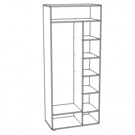 Шкаф Мини-Лайт МЛ-9 (венге/ясень) от компании Мебельвозов в Нижнем Новгороде