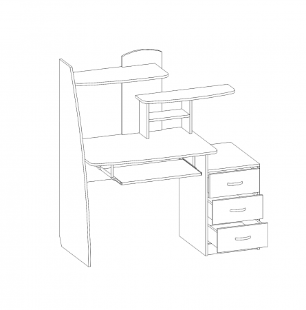 Стол компьютерный Интел-18(Бодега темная/бодега светлая) от магазина Мебельвозов в Нижнем Новгороде