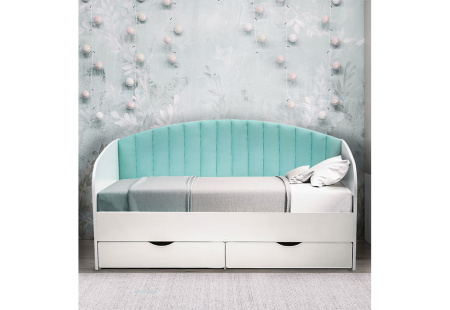 Кровать с продольной мягкой спинкой "Софа №12" от магазина Мебельвозов в Нижнем Новгороде