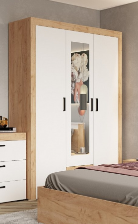 Шкаф для одежды Адель (белый/дуб крафт) от компании Мебельвозов в Нижнем Новгороде