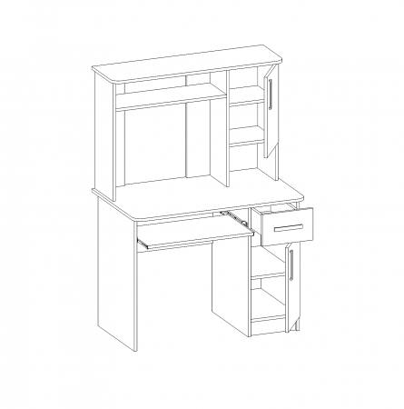 Стол компьютерный Интел-15 (бодега cветлый/бодега темный) от магазина Мебельвозов в Нижнем Новгороде