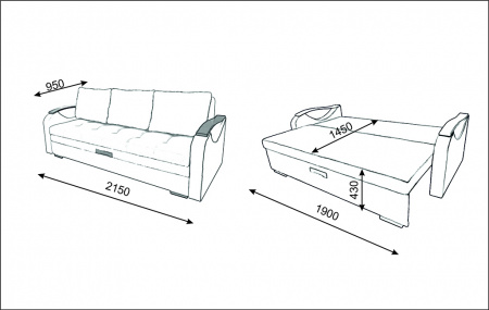 Диван еврокнижка Канзас-5 от магазина Мебельвозов в Нижнем Новгороде