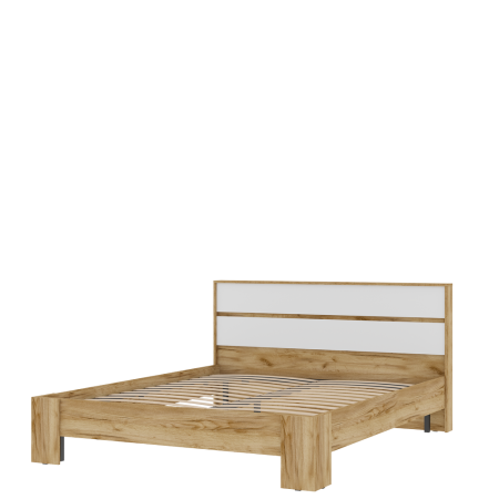 ХЕЛЕН КР 02 Кровать 1400 (БЕЛЫЙ/ДУБ КРАФТ ЗОЛОТО) от магазина Мебельвозов в Нижнем Новгороде