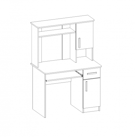 Стол компьютерный Интел-15 (бодега cветлый/бодега темный) от магазина Мебельвозов в Нижнем Новгороде