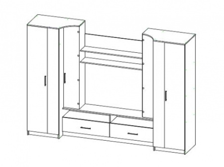Стенка в гостиную Лайт от интернет магазина Mebelvozov в Нижнем Новгороде