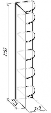 Полка угловая Sherlock14 (Орех Шоколадный) фото от Мебельвозов в Нижнем Новгороде