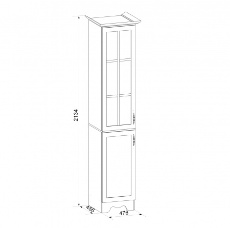 Шкаф комбинированный в гостинную Латте 24-01 от компании Мебельвозов в Нижнем Новгороде