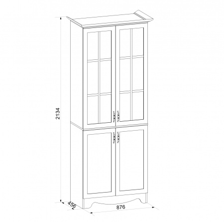Шкаф комбинированный Латте 24-02 от компании Мебельвозов в Нижнем Новгороде
