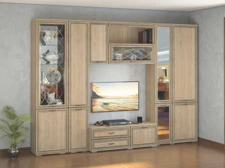 Пенал с полками ЛШ-1 Ливорно (Дуб Сонома) от компании Мебельвозов в Нижнем Новгороде