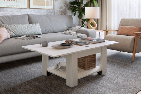 Стол журнальный Адам 1 (белый рамух) от Mebelvozov в Нижнем Новгороде