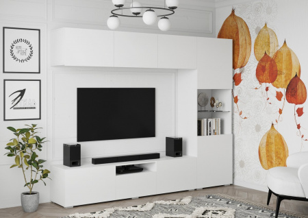 СТЕНФОРД НМ Стенка МДФ (Белый/Белый матовый) от интернет магазина Mebelvozov в Нижнем Новгороде