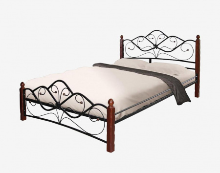 Кровать ВЕНЕРА-1 1400 (чёрный/махагон) от магазина Мебельвозов в Нижнем Новгороде