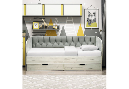 Кровать с продольной мягкой спинкой "Софа №13" от магазина Мебельвозов в Нижнем Новгороде