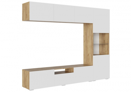 СТЕНФОРД НМ Стенка МДФ (Дуб крафт золотой/Белый матовый) от интернет магазина Mebelvozov в Нижнем Новгороде