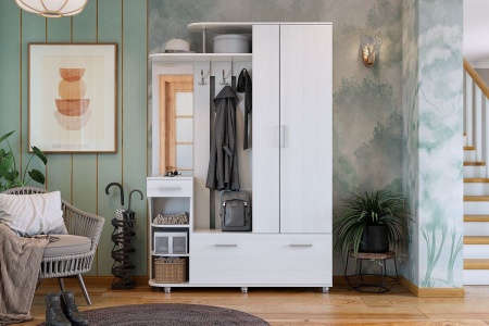 Прихожая Барселона-2 (белый рамух) от магазина Мебельвозов в Нижнем Новгороде