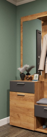 САФАРИ ТМ-002 Тумба с зеркалом (Дуб крафт золотой) от магазина Мебельвозов в Нижнем Новгороде