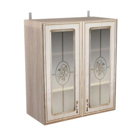 Шкаф-витрина навесной 600 Анжелика (высота 720) фото от Мебельвозов в Нижнем Новгороде