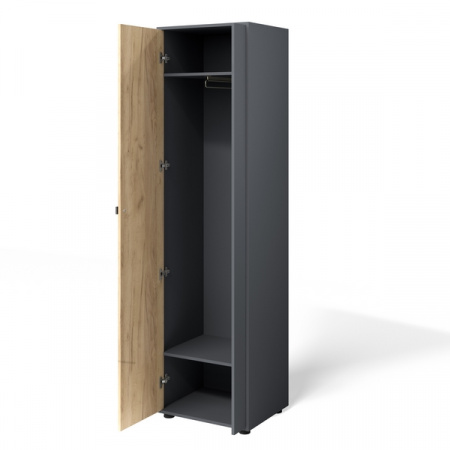 Шкаф распашной "Мини-Лайт" МЛ-2 (графит/дуб золотой крафт) от компании Мебельвозов в Нижнем Новгороде