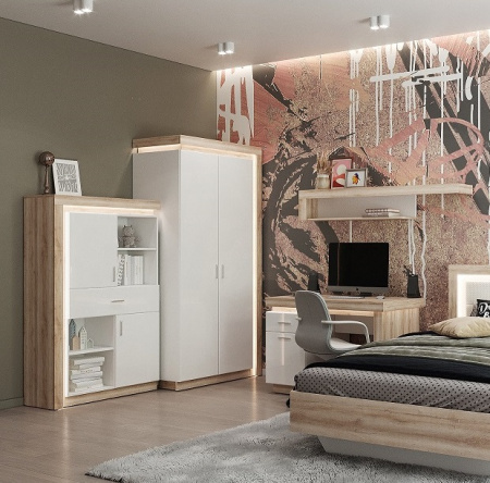 Шкаф двухдверный для одежды Люмен 24 от компании Мебельвозов в Нижнем Новгороде