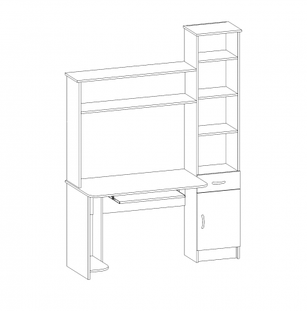 Стол компьютерный Интел-2(Бодега темная/бодега светлая) от магазина Мебельвозов в Нижнем Новгороде