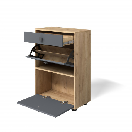 Обувница "Мини-Лайт" МЛ-7 (графит/дуб золотой крафт) от магазина Мебельвозов в Нижнем Новгороде