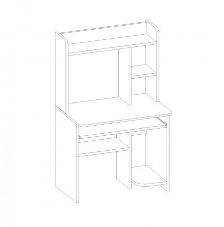 Стол компьютерный Интел-1(Бодега темная/бодега светлая) от магазина Мебельвозов в Нижнем Новгороде