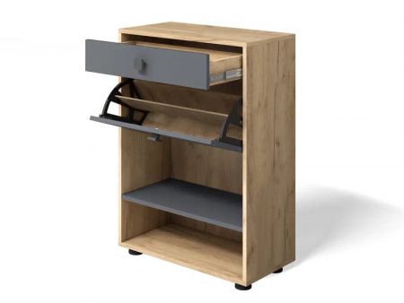 Модульная прихожая "Мини-Лайт" (графит /дуб золотой крафт) вариант 5  от магазина Мебельвозов в Нижнем Новгороде