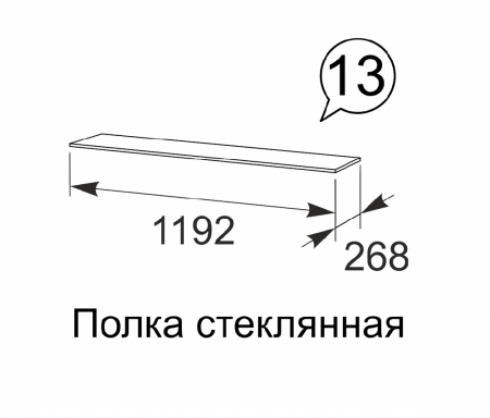 38 Полка стеклянная «Виктория» фото от Мебельвозов в Нижнем Новгороде