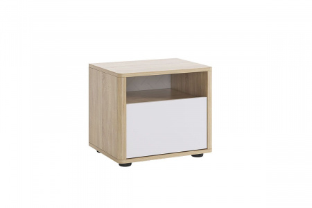 Тумба прикроватная Зара (Дуб сонома/белый) от магазина Мебельвозов в Нижнем Новгороде