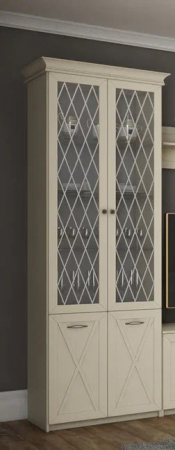 Шкаф двухдверный со стеклом Бэль (задняя стенка зеркало) от Mebelvozov в Нижнем Новгороде