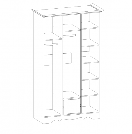 Шкаф трехдверный в спальню Латте 3 от компании Мебельвозов в Нижнем Новгороде