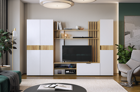 Гостиная Бери К2 (дуб крафт золотой/белое дерево) от Mebelvozov в Нижнем Новгороде
