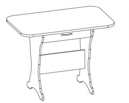 Стол-тумба кухонный СТ-04 Трапези Тессера (Анкор светлый) от магазина Мебельвозов в Нижнем Новгороде