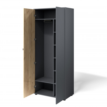 Шкаф Мини-Лайт МЛ-9 (графит/дуб золотой крафт) от компании Мебельвозов в Нижнем Новгороде