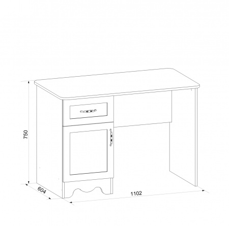 Стол письменный в детскую Латте 51-01 от магазина Мебельвозов в Нижнем Новгороде
