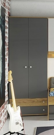 Шкаф для одежды и белья серый Лойс 92 детальное изображение от магазина mebelvozov.ru в Нижнем Новгороде