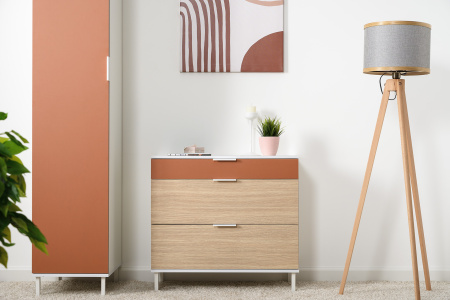 Марвэл Комод 16.234.03 (Белый PE шагрень) от магазина Мебельвозов в Нижнем Новгороде