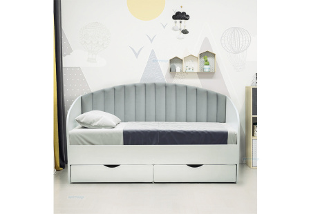 Кровать с продольной мягкой спинкой "Софа №12" от магазина Мебельвозов в Нижнем Новгороде