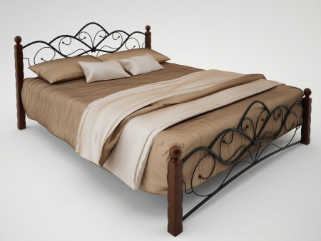 Кровать ВЕНЕРА-1 1600 (чёрный/махагон) от магазина Мебельвозов в Нижнем Новгороде