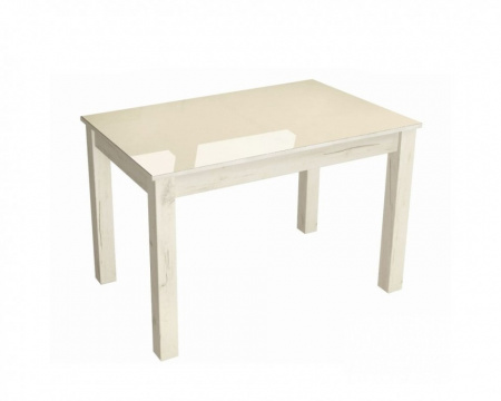 Стол обеденный раскладной 1000х600 мм Бруно (Крафт белый/Лакобель ваниль) от магазина Мебельвозов в Нижнем Новгороде