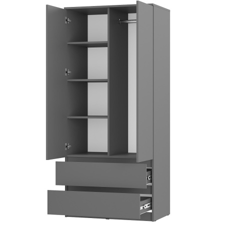 Шкаф 2-х створчатый "Симпл" ШК-03 Графит от компании Мебельвозов в Нижнем Новгороде