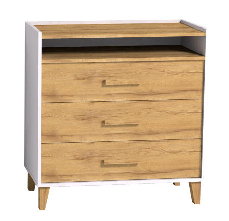 Комод на ножках Айрис 455 (Белый/Дуб Золотистый) от магазина Мебельвозов в Нижнем Новгороде