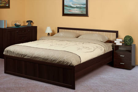Кровать двуспальная 1 Милана 1600 см (Венге) от магазина Мебельвозов в Нижнем Новгороде