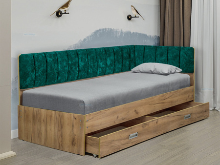 Кровать с продольной мягкой спинкой "Софа №15" (900) от магазина Мебельвозов в Нижнем Новгороде